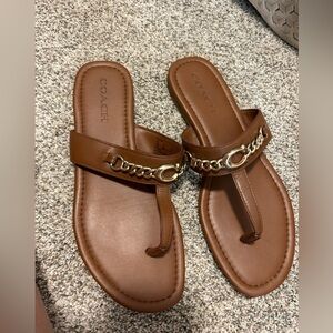 COACH leather sandals
